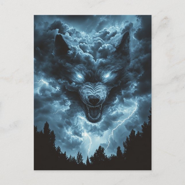 Cartão Postal Espírito Lobo da Tempestade (Frente)