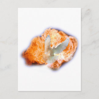 Cartão Postal Espírito Santo como Flame e Dove