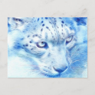 Cartão Postal *Espírito selvagem do Leopardo da Neve*
