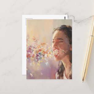 Cartão Postal Espirro Surreal da primavera