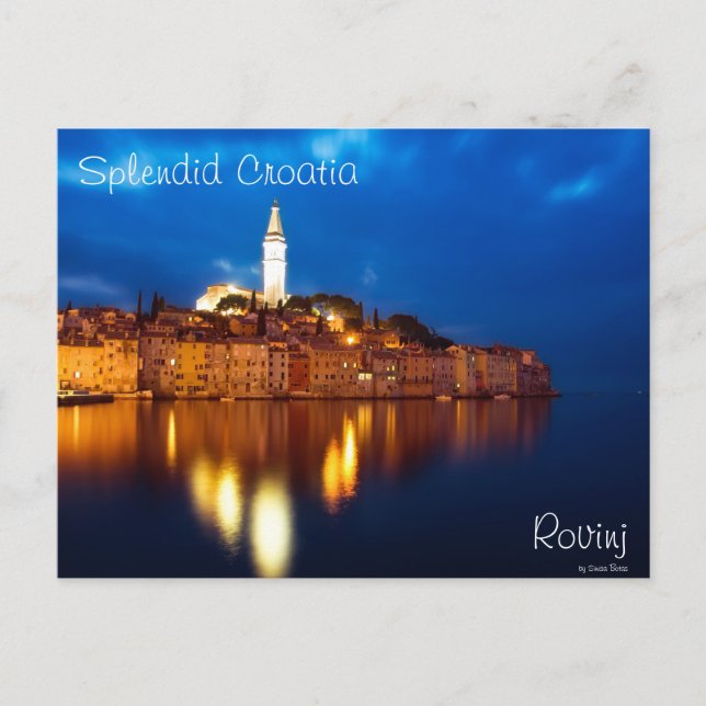 Cartão Postal Esplêndida Croácia, Rovinj (Frente)