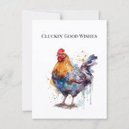 Cartão Postal Esplendor do Quintal: Galinha Aquarela, personaliz
