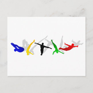 Cartão Postal Esporte na Plataforma Springboard de Alto Mergulho