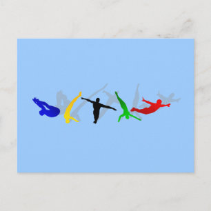 Cartão Postal Esporte na Plataforma Springboard de Alto Mergulho