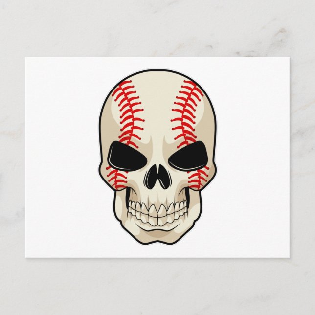 Cartão Postal Esportes de Beisebol de Caveira (Frente)