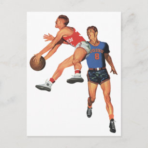 Cartão Postal Esportes de Vintage, Jogadores de Basquete em um J