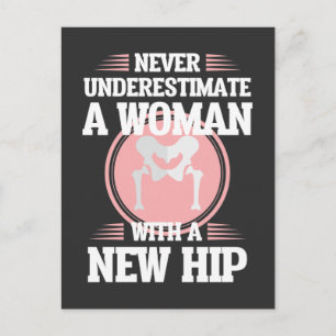 Cartão Postal Esposa de Cirurgia de Substituição de Hip Recupera