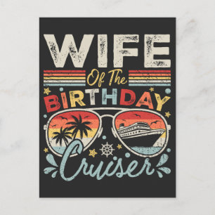 Cartão Postal Esposa do Cruzeiro de Aniversário Férias