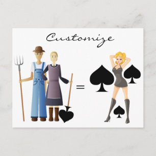 Cartão Postal Esposa do fazendeiro Rainha de Espadas Thunder_Cov