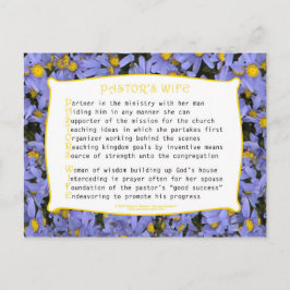 Cartão Postal Esposa do Pastor (Acrótica)