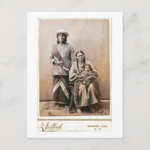 Cartão Postal Esposa do Urso das cinzas e Papoose 1880