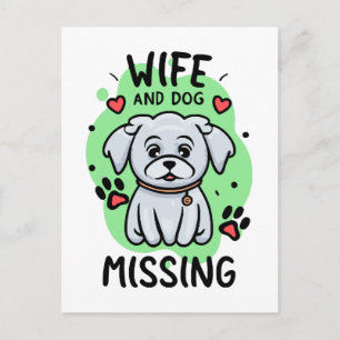 Cartão Postal Esposa e Cachorro Desaparecidos