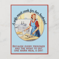 Esposa Engraçada Vintage de 1950 deve cozinhar par