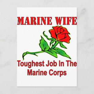 Cartão Postal Esposa Marinha Da USMC É O Trabalho Mais Duro No
