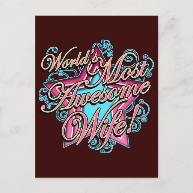 Cartão Postal Esposa - Mundos Melhor! (Frente)