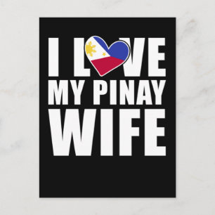 Cartão Postal Esposa Pinay Filipinas Amor Orgulhoso Marido