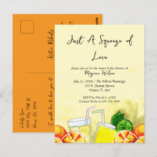 Cartão Postal Espremedor de Amor Limonada Limão Cítrico Festa de