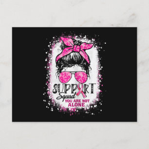 Cartão Postal Esquadrão de Apoio Feminino Bolo Desgrenhado Rosa 