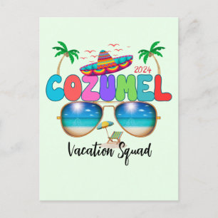 Cartão Postal Esquadrão de Férias em Cozumel Sol, Areia e Memóri