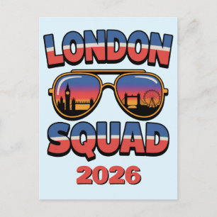 Cartão Postal Esquadrão de Londres Combinando Amigos, Família, G