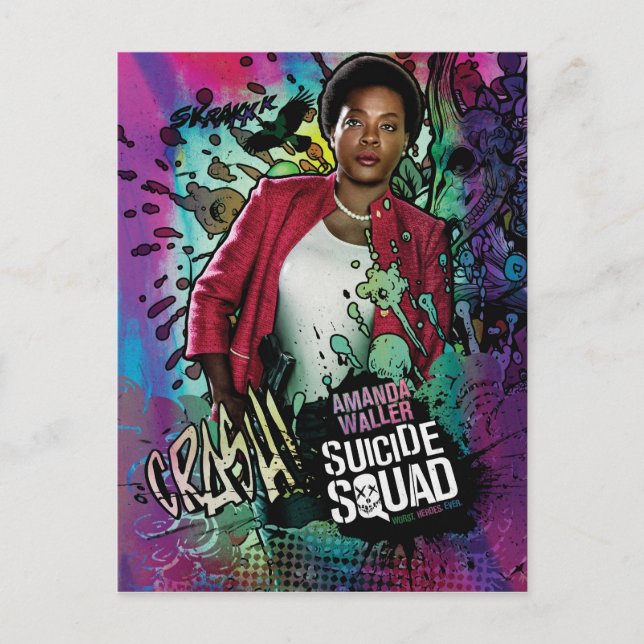 Cartão Postal Esquadrão Suicida | Amanda Waller Character Grafit (Frente)