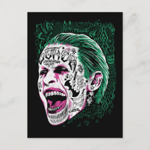 Cartão Postal Esquadrão Suicida   Desenho Da Cabeça De Joker R