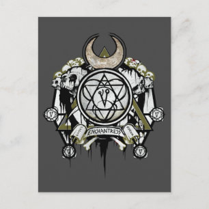 Cartão Postal Esquadrão Suicida Enchantress Símbolos Tatuagem