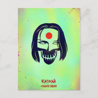 Cartão Postal Esquadrão Suicida | Ícone Cabeça Katana