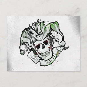 Cartão Postal Esquadrão Suicida   Joker Skull "All In" Tattoo A