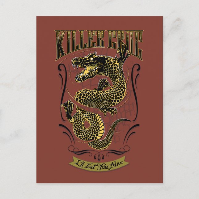 Cartão Postal Esquadrão Suicida | Tatuagem em Croc (Frente)