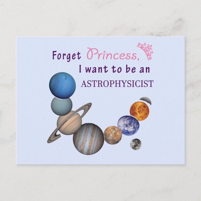 Cartão Postal Esqueça Princesa - Astrofísico (Frente)