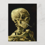 Cartão Postal Esqueleto de Fumagem de Van Gogh<br><div class="desc">Cartão postal com a pintura a óleo de Vincent van Gogh Skull of a Skeleton with Burning Cigarette (1885-86). Um presente excelente para fãs do Poste-impressionismo e da arte holandesa!</div>