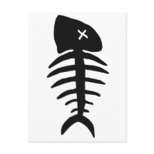 esqueleto de peixe morto