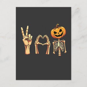 Cartão Postal Esqueleto de Pumpkin do Sobrevivente do Halloween