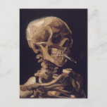 Cartão Postal Esqueleto de Van Gogh com Cigarro queimado<br><div class="desc">O "crânio de um esqueleto com cigarro queimado" de Van Gogh. 1885-86. Este é um artigo inicial feito como estudo na Academia Real de Belas Artes na Bélgica.</div>