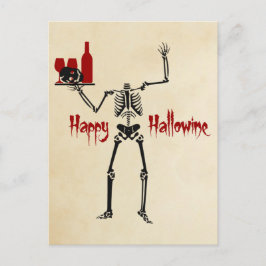 Cartão Postal Esqueleto Feliz Halloween Sem Cabeça