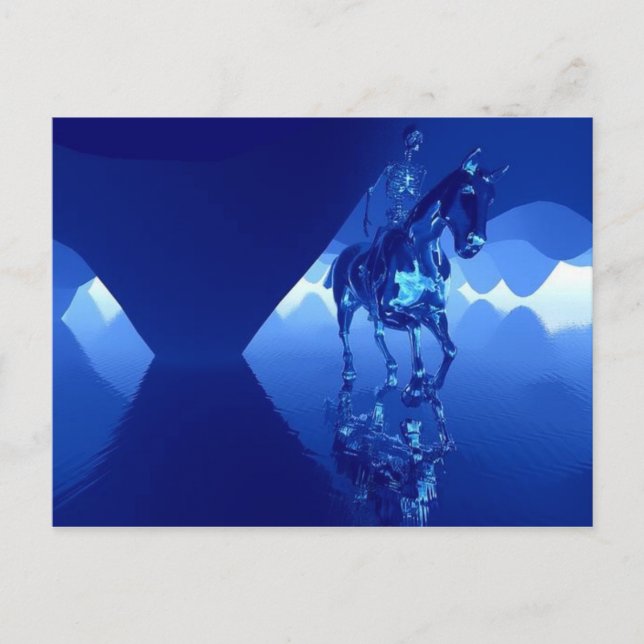 Cartão Postal esqueleto num cavalo (Frente)