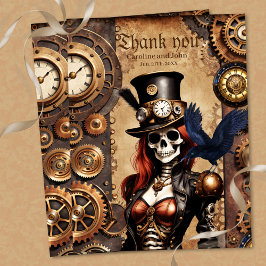 Cartão Postal Esqueleto Steampunk Mais Comprido