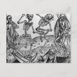 Cartão Postal Esqueletos dançantes, 'Dança da Morte'