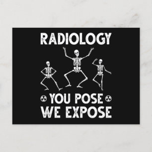 Cartão Postal Esqueletos Dançantes Humor de Radiologia de Raio X