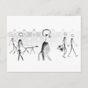Cartão Postal Esqueletos de Raios X - Stroll Negativo BW