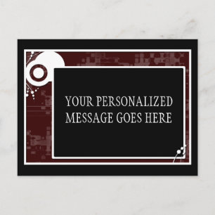 Cartão Postal esquema de blocos maroon