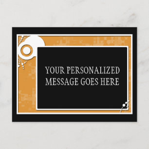 Cartão Postal esquema de bloqueio laranja