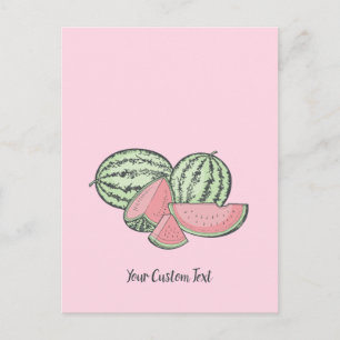 Cartão Postal Esquemas de melancia
