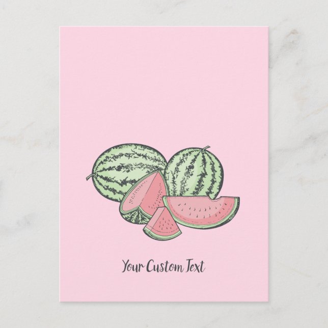 Cartão Postal Esquemas de melancia (Frente)