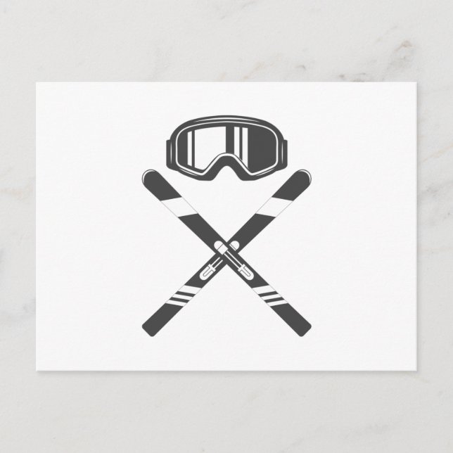 Cartão Postal Esqui Cruzado (Frente)