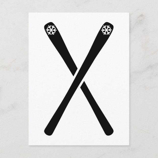 Cartão Postal Esqui cruzado (Frente)