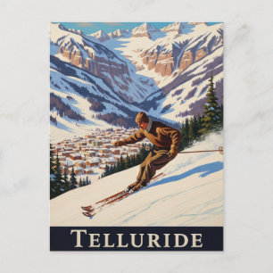 Cartão Postal Esqui em Telluride Colorado