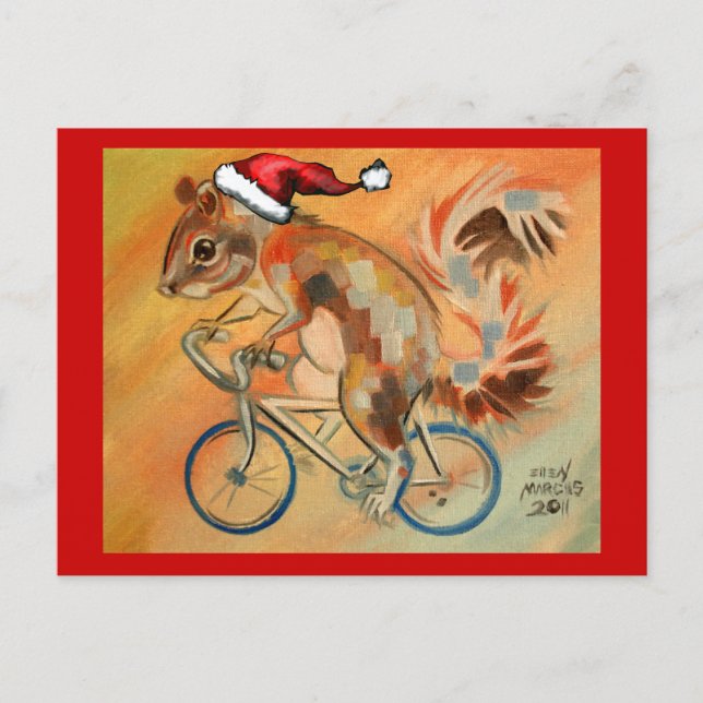 Cartão Postal Esquilo X-Mas do hipster (Frente)