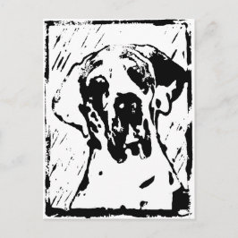Cartão Postal Esra Harlequin Dogue Alemão